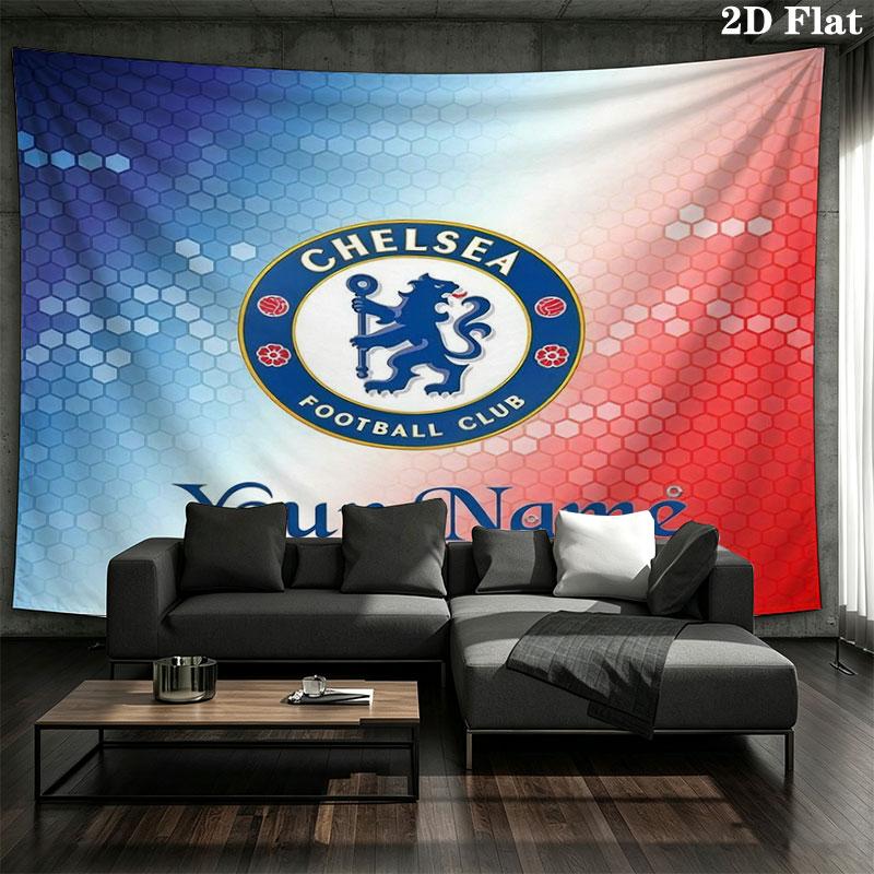 Chelsea F Custom Name Wall Tapestry Aesthetic Wall Hanging Printed Fabric Blanket Decorative Tapestries for Bedroom Living Room Home Decor