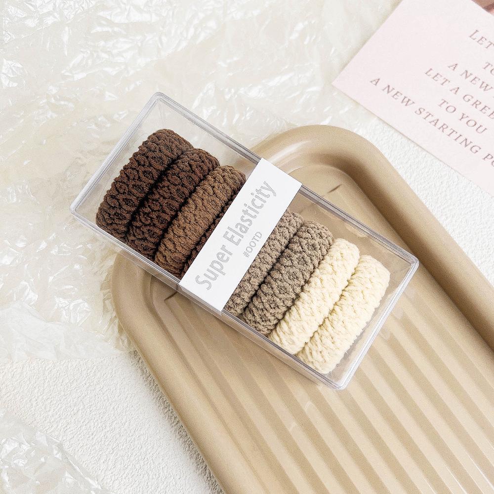 

2024 Эластичная женская резинка для волос высокого класса - утолщенная резинка с кожаным чехлом