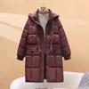 New Mid-length Thickened Hooded Down Cotton Coat, Loose Winter Cotton Coat, Women's Slim Cotton Jacket