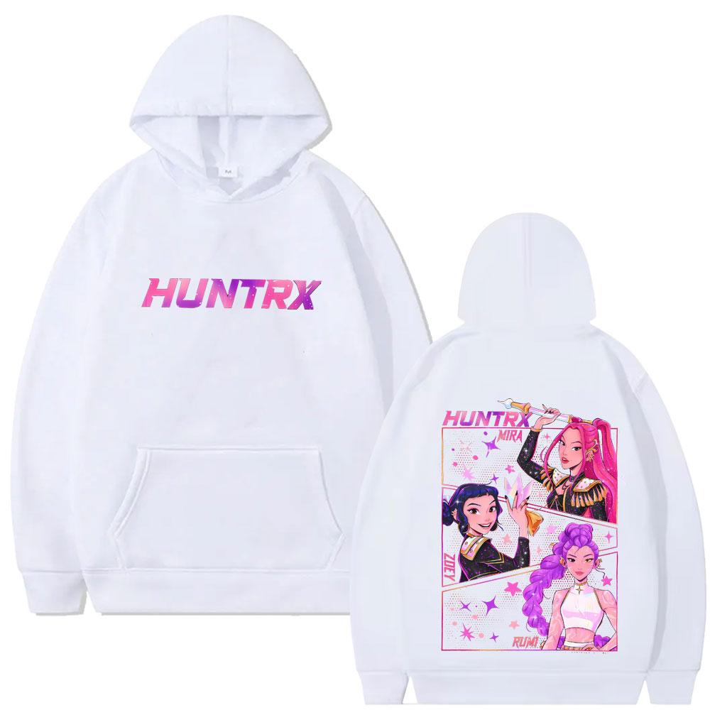 Movie KPop Demon Hunters Hoodie Rumi Mira Zoey Graphic Sweatshirt Men's Women's Fashion Oversized Fleece Pullover