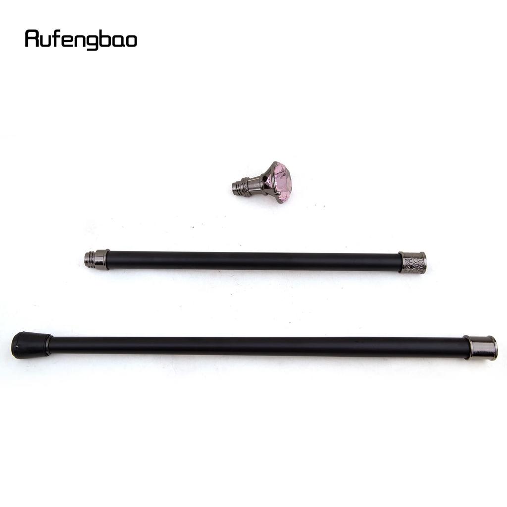 Rosa Diamant Typ Silber Gehstock Mode Dekorativer Gehstock Gentleman Elegant Cosplay Gehstock Knauf Crosier 93 cm