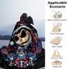 1pc Christmas Skeleton Design Blanket  Seasonal Home Decorative Throw for Couch, or Car Seat Cover,Living Room, Travel, Camping, Car Blankets