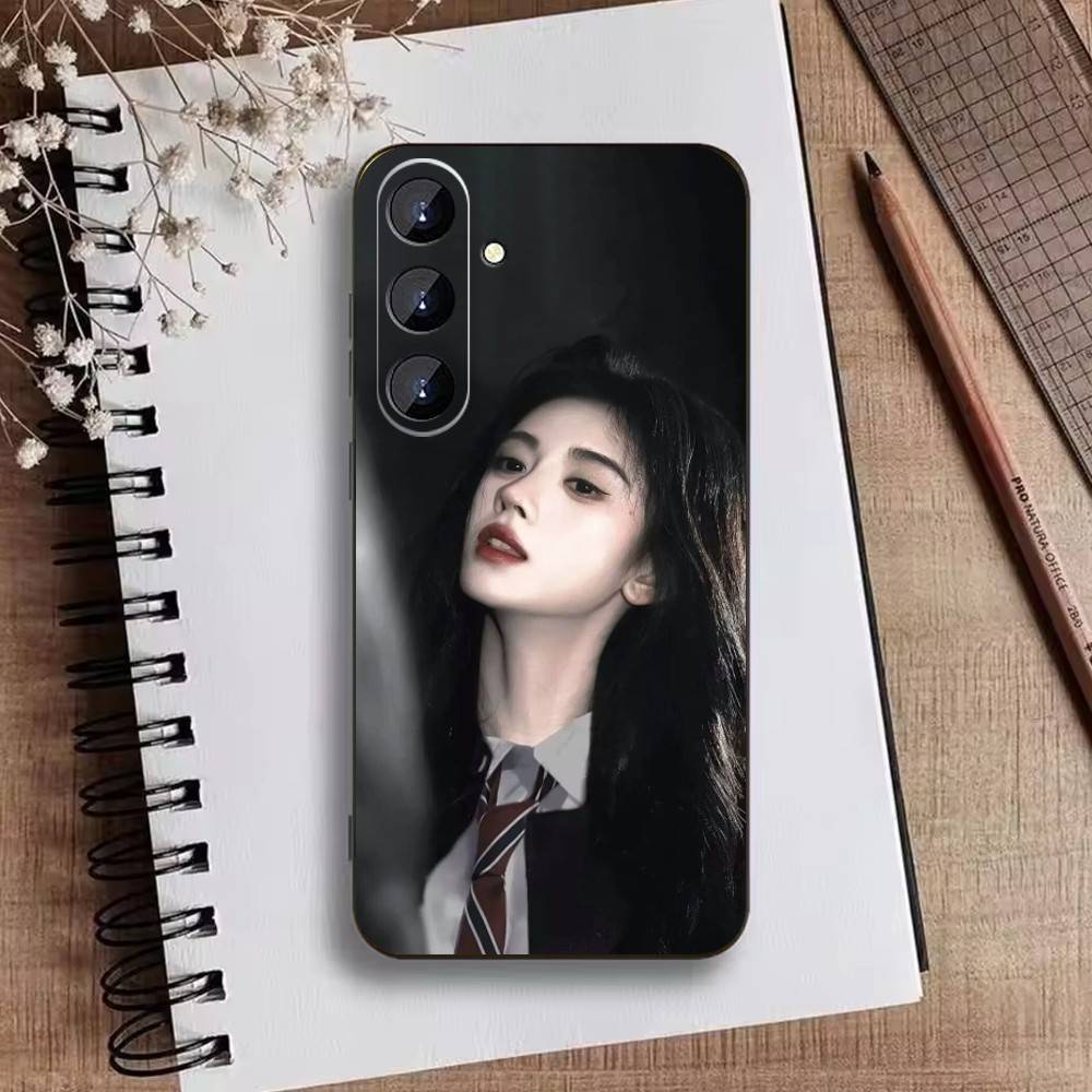 Ju Jingyi Y- Kiku Phone Case For Samsung Galaxy A73,A72,A71,A70,A52,A51 Others Soft Black Cover