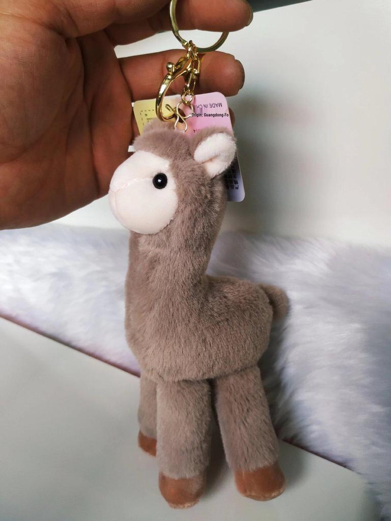 Colorful Cartoon Alpaca Keychain - Plush Llama Doll Bag Charm
