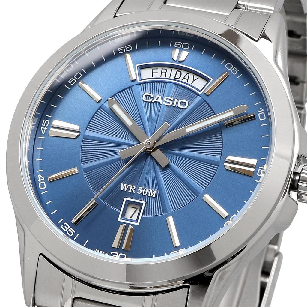 CASIO Analog Quartz Watch Metal Band Silver Blue Overseas Model [Casio] Men's MTP-1381D-2AV