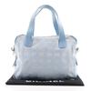 Chanel New Travel Line Handbag A15973 Light Blue Nylon Canvas Women Used