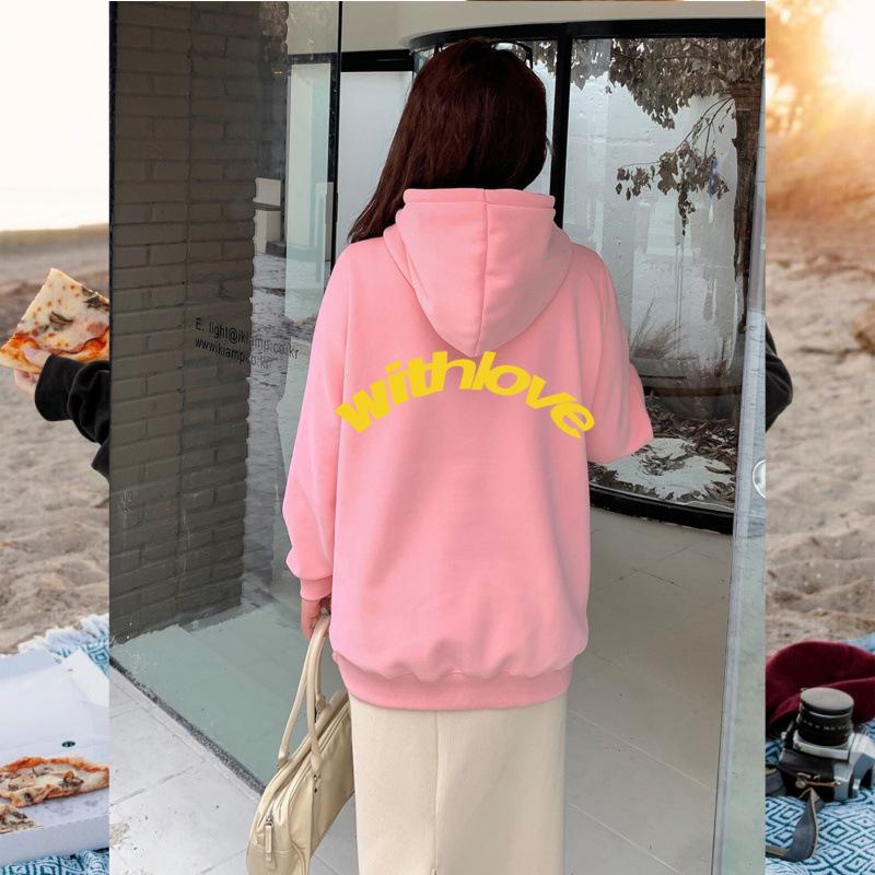 Women's Angel Print Retro Hip Hop Oversized Hoodie Jacket