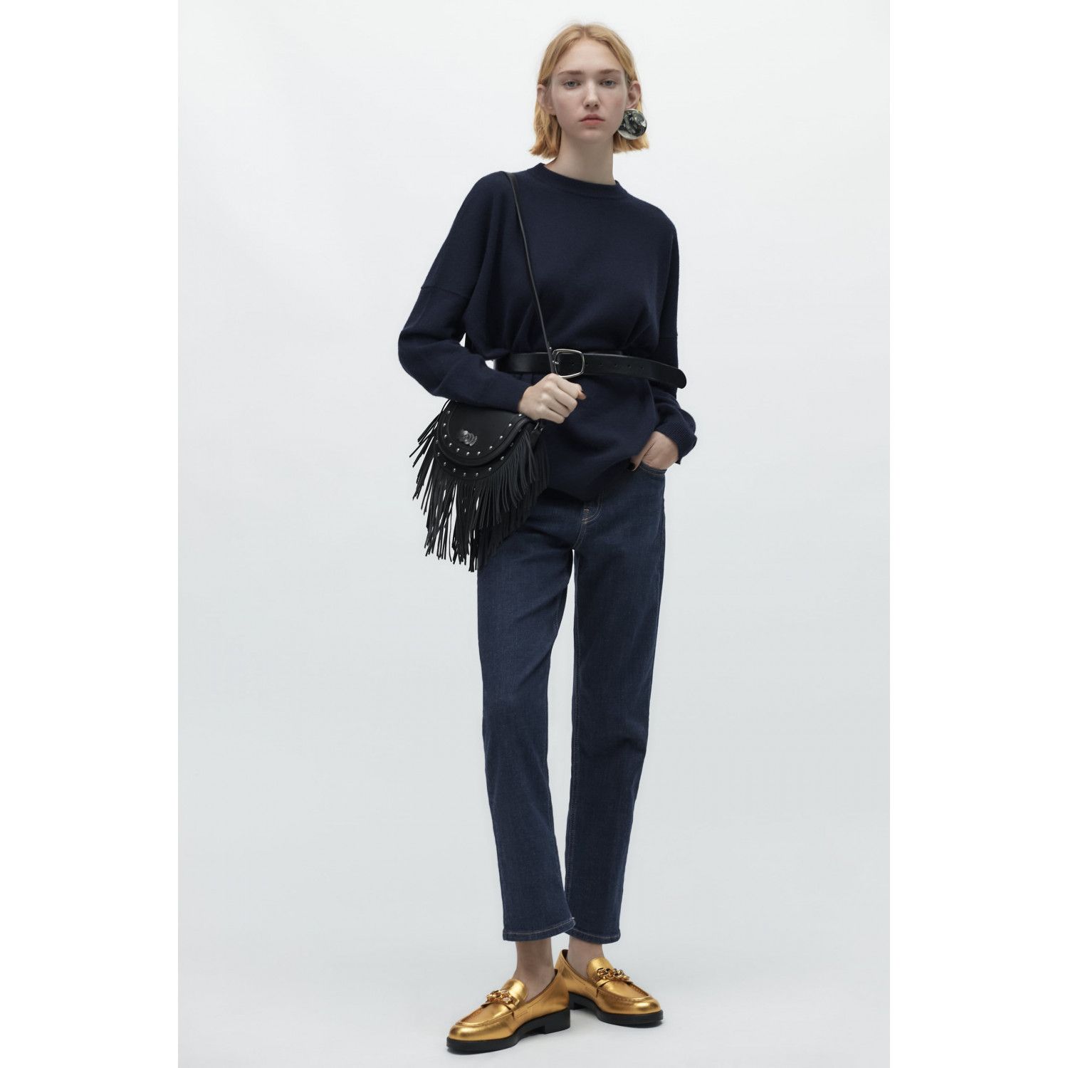 

LEATHER CROSSBODY BAG WITH FRINGING