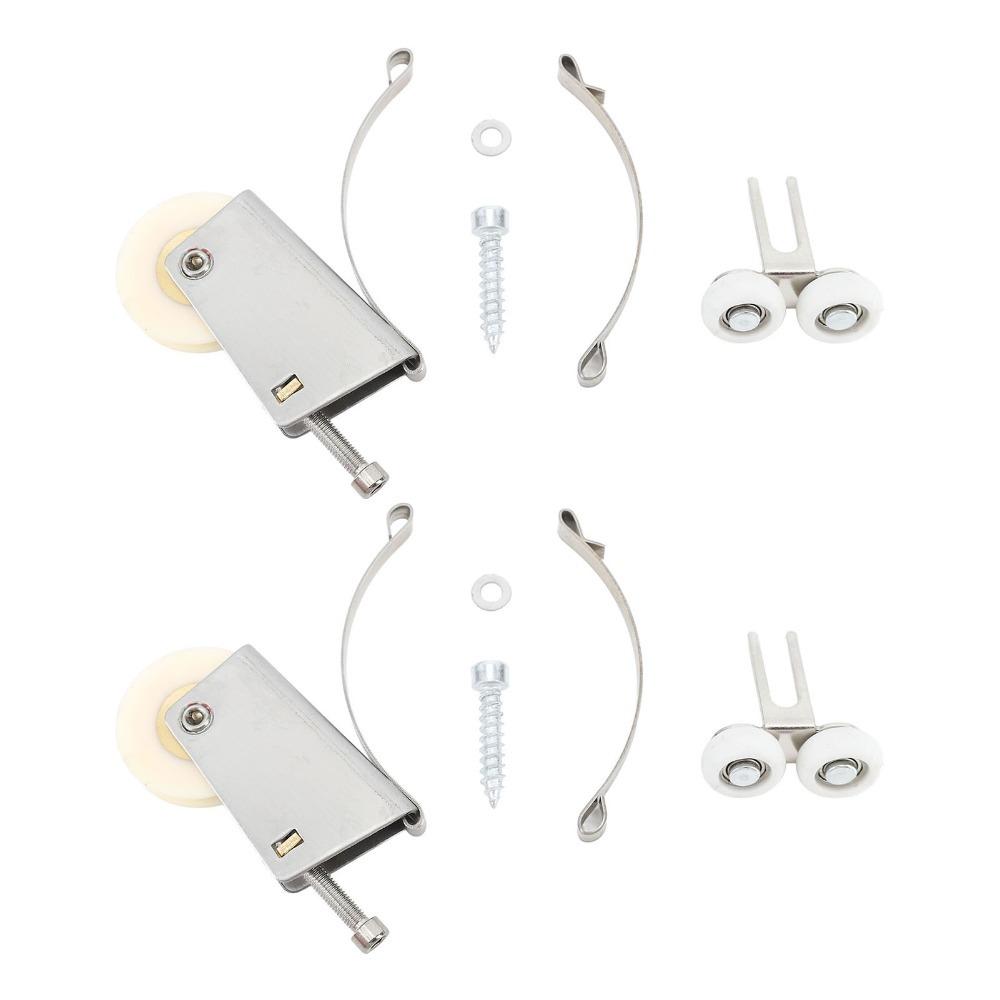 2PCS Stainless Steel Cabinet Window Pulley Concave Wheel Door Roller Assembly  Wardrobe