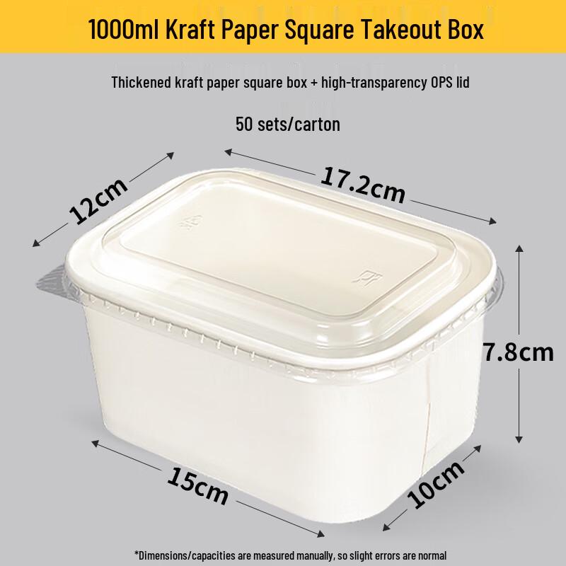 Disposable Kraft Paper Salad Containers with Lids
