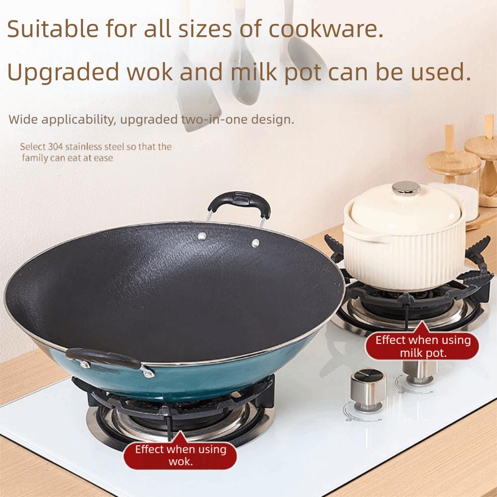 Black Wok Support Anti Slip Pot Rack High Quality Gas Stove Bracket Cooking
