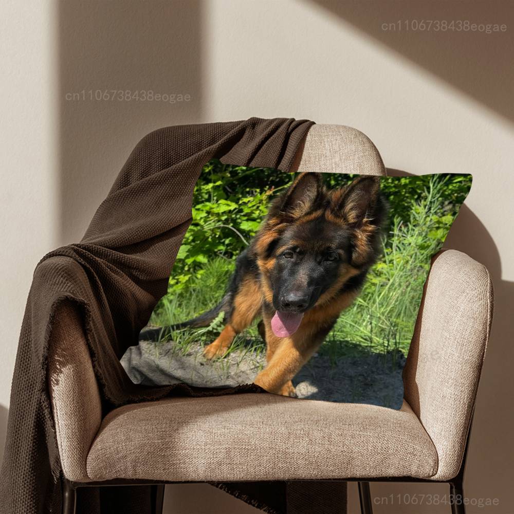 Stylový povlak na polštář s německým ovčákem Potah na polštář na pohovku do obývacího pokoje Vhodný pro dekoraci a ochranu domácí ložnice