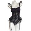 Sexy Pajamas Small Breasts Gather with Steel Rim Lace Mesh Suspender Vest High-end Pajamas New Women's