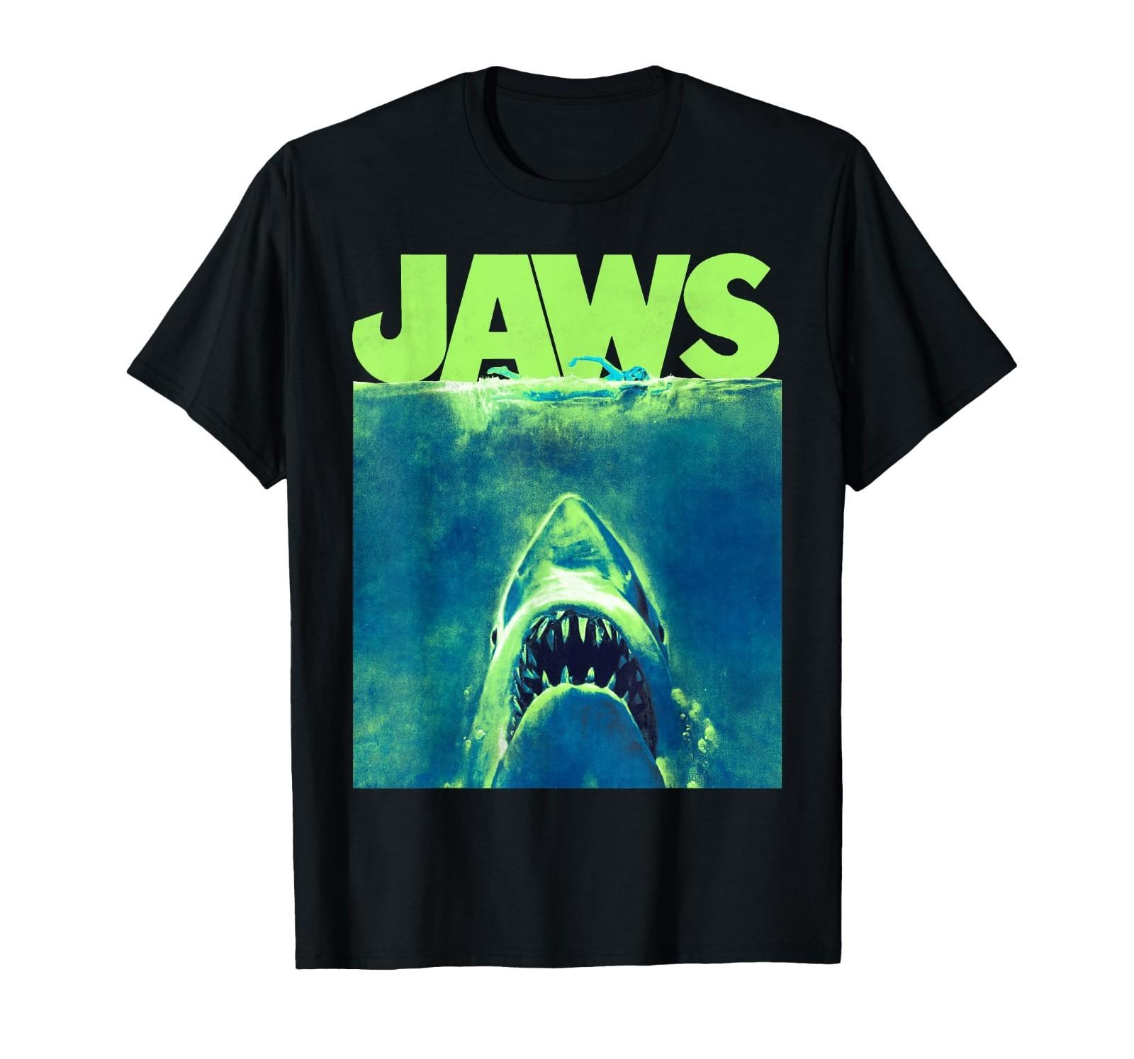 Jaws Surfacing Neon Poster Logo T-Shirt Mens Womens Tees Top S