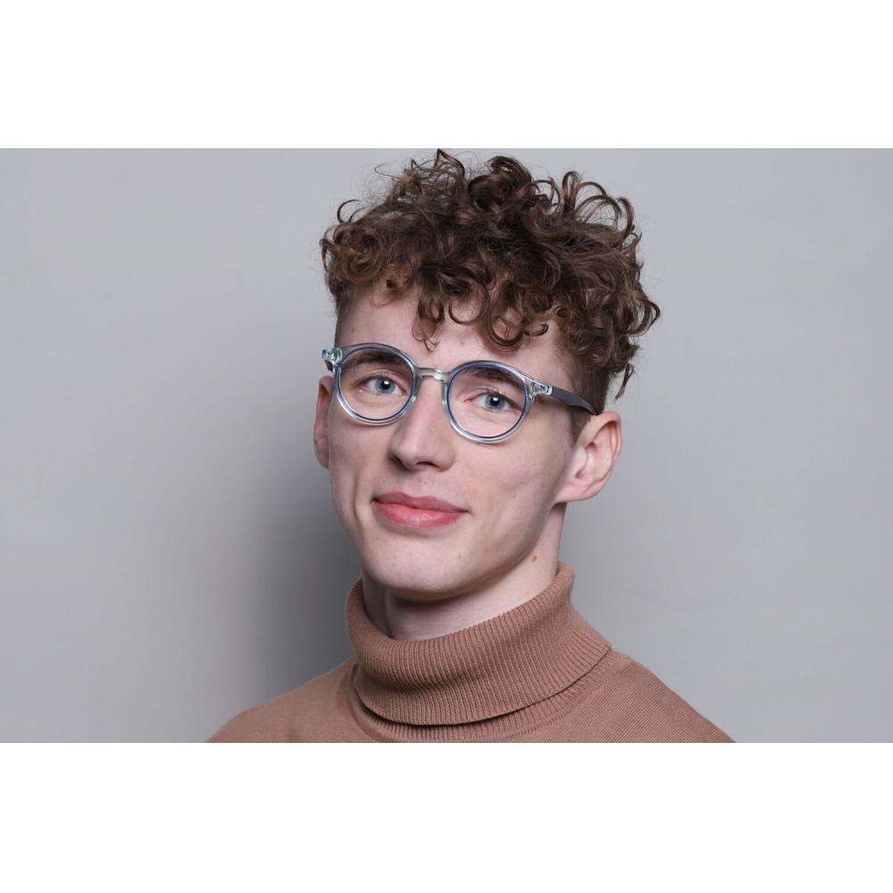 Full Rim Oval Transparent Blue Smartbuy Collection Chas Tr 97a Fashion Unisex Eyeglasses