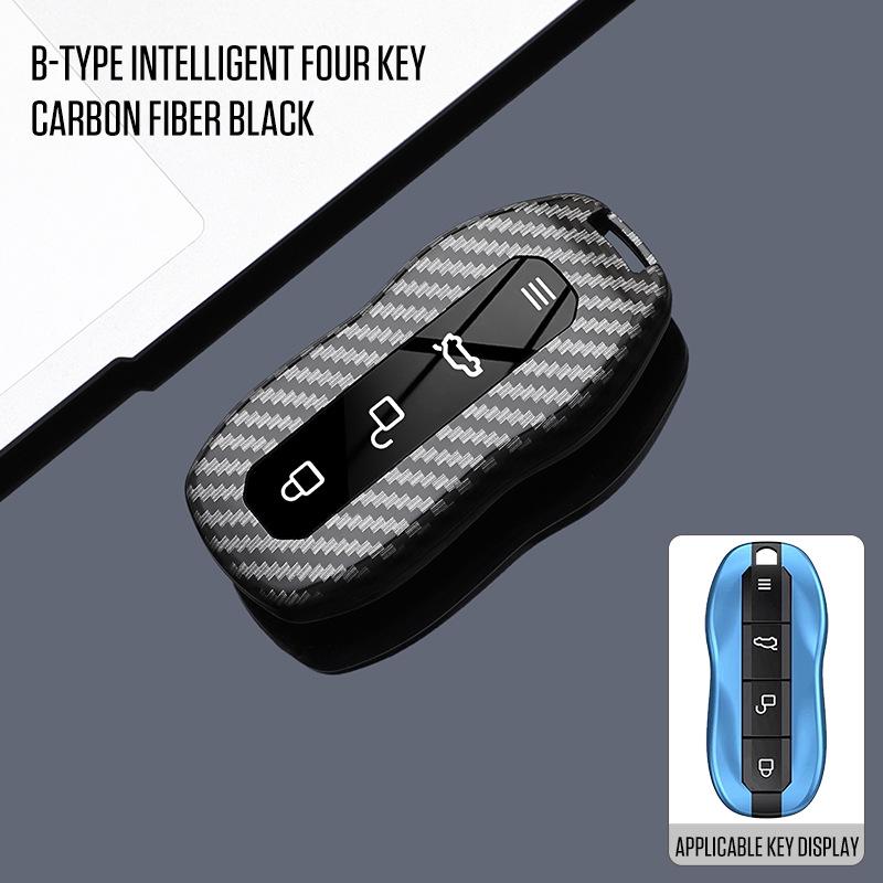 Xiaomi SU7 Ultra Second Gen Carbon Fiber Car Key Case with Card Holder & Buckle