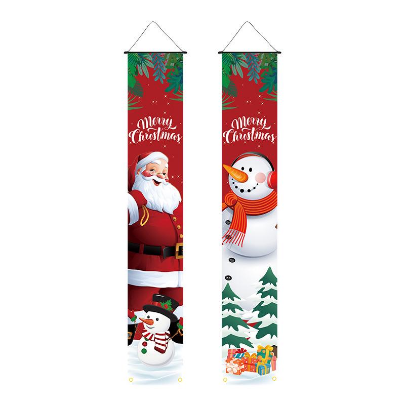 Christmas Nutcracker Couplets Door Curtain Flags | Festive Porch Decor