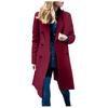 Womens Winter Lapel Wool Coat Trench Jacket Long Overcoat Outwear