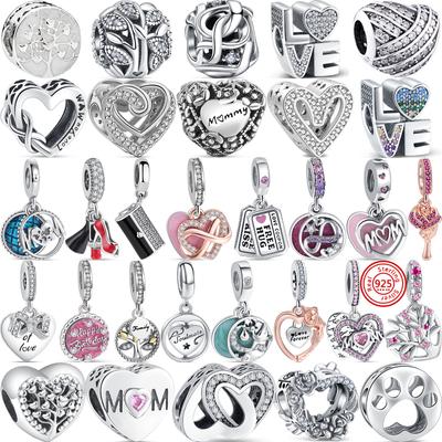 Nowy srebrny urok 925 Forever Warm Family Love Mom DIY Beads Fit Original Charms Bransoletki Prezent na Dzień Matki Biżuteria