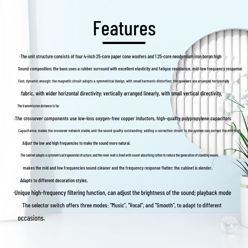 TAKSTAR ESC-044 Indoor Column Speaker (Pair)