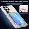 Samsung Galaxy S25 Ultra Transparent Flip Phone Case with Card Holder and Drop-proof Protection.