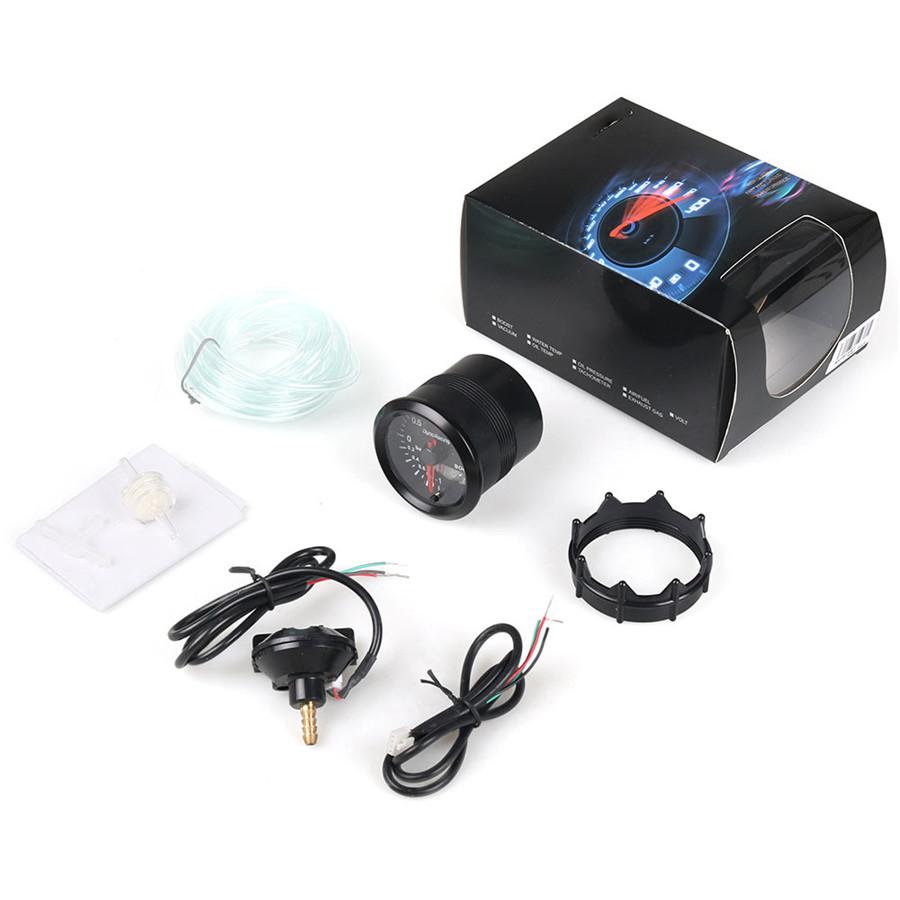 2" 52mm Digital & Pointer 7 Color LED Car Turbo Boost Meter Bar Pressure Gauge