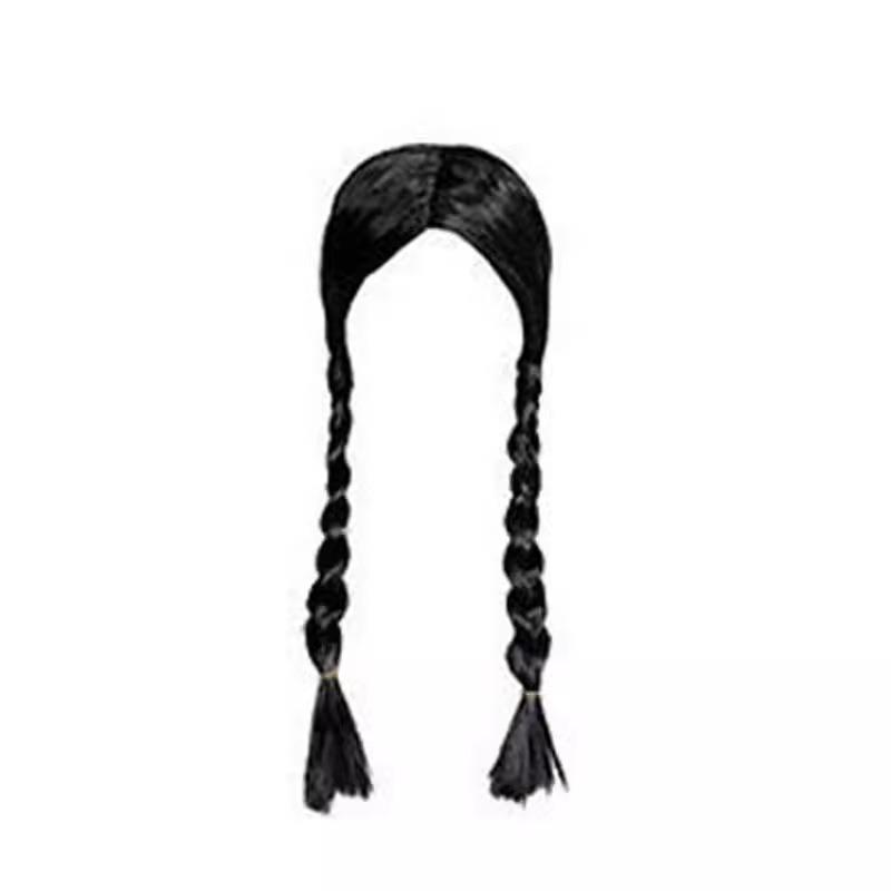 Adams Family Costume Halloween Children Cosplay Costume Wednesday Black Veil Dress