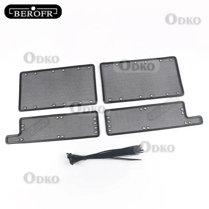 Stainless Garnish Trim Car Front Grille Anti-ect Protection And Dust-proof Net Decor Cover For HongQi E-HS9 Accessories