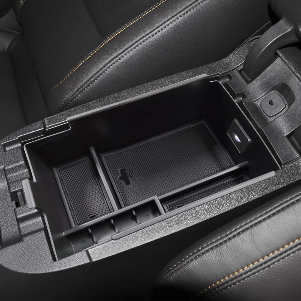 EDBETOS Center Console Organizer Compatible With Chevy Equinox Accessories 2018 2024 Ert Tray Interior Secondary Armrest Storage Box ABS, Black