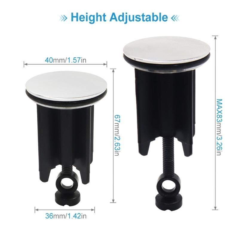 Bathroom Sink Stopper Drain Plunger Replacement Manual Lift Drain Plugs Drain Filter Universal Wash Basin Sink Plug