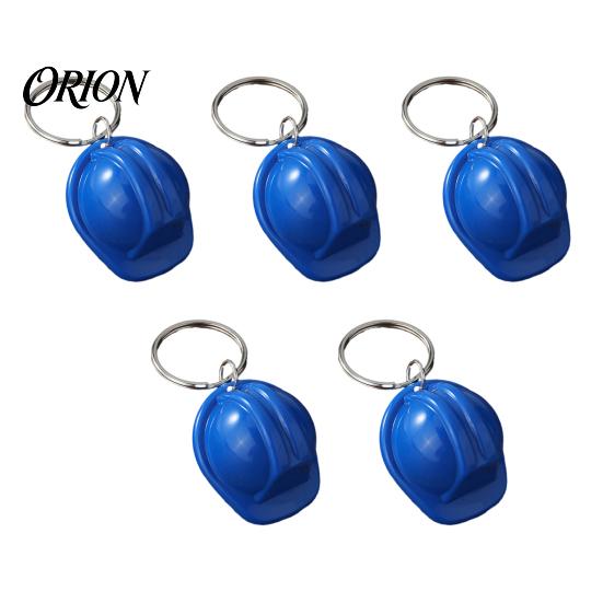 Miniature Helmet Charm 5Pcs Mini Security Keychain, Simulated Construction Key Hard Hat Pendant Ring Holder, Decorative Keychain for Backpacks