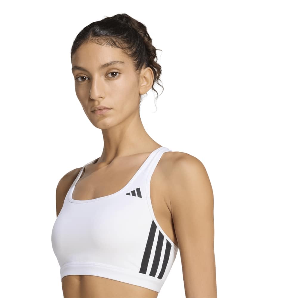 Sports Bra TRN OPTIME Essentials Medium Support Bra CI156 M [Adidas] 3-Stripes Women's White/Black (KA4703)