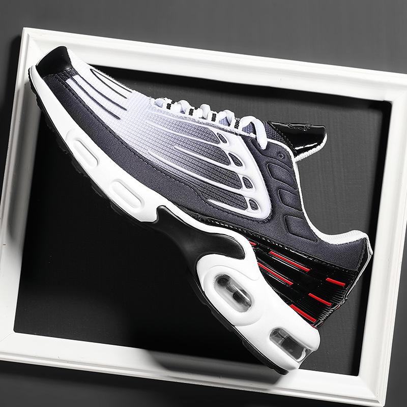 Summer men's shoes air cushion shoes men's platform shoes couple outdoor leisure sports men's shoes fly-woven running shoes