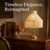 Vintage Style Fabric Lampshade European-style Retro Lampshade Tassels E27 Lampshade  Bedside Lamp