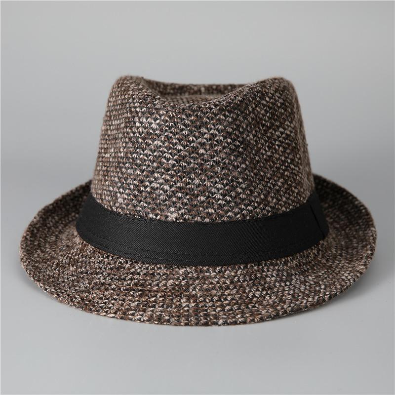 Hat Men's Hat Warm Autumn Winter Versatile Old Casual Top Hat British Retro Jazz Hat