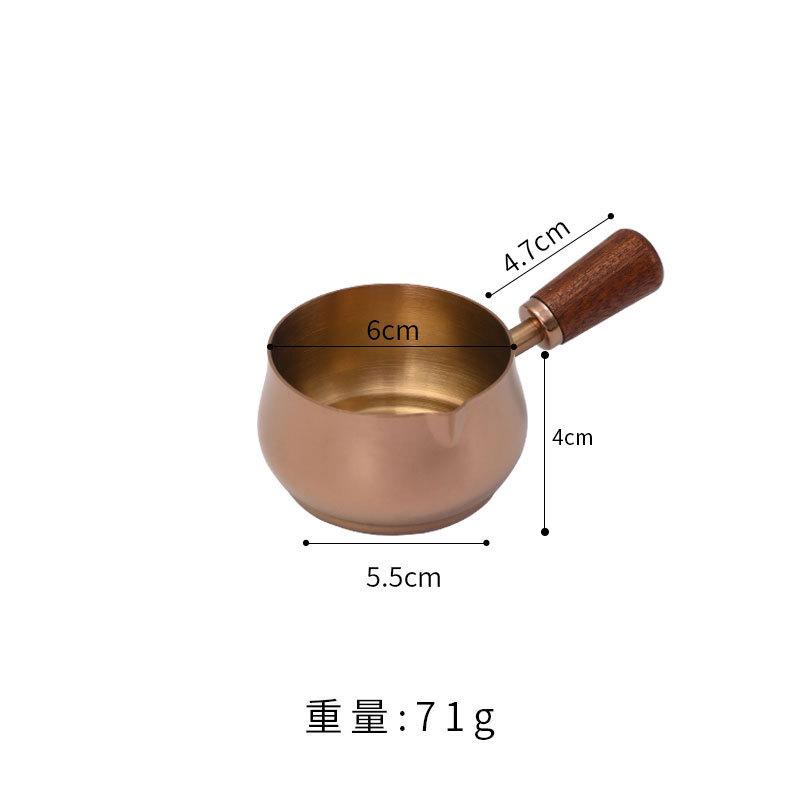 Sauskål i 304 rustfritt stål Vestlig sauskål Biffdressingkopp Trehåndtak Tomatsalatdippfat