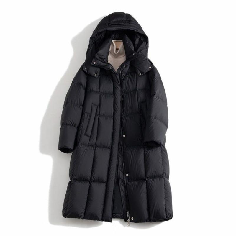 New Winter Down Cotton-padded Clothes Hooded Fluffy Thickened Medium and Long Cotton-padded Jackets, High-end and Thin Jackets for Women
