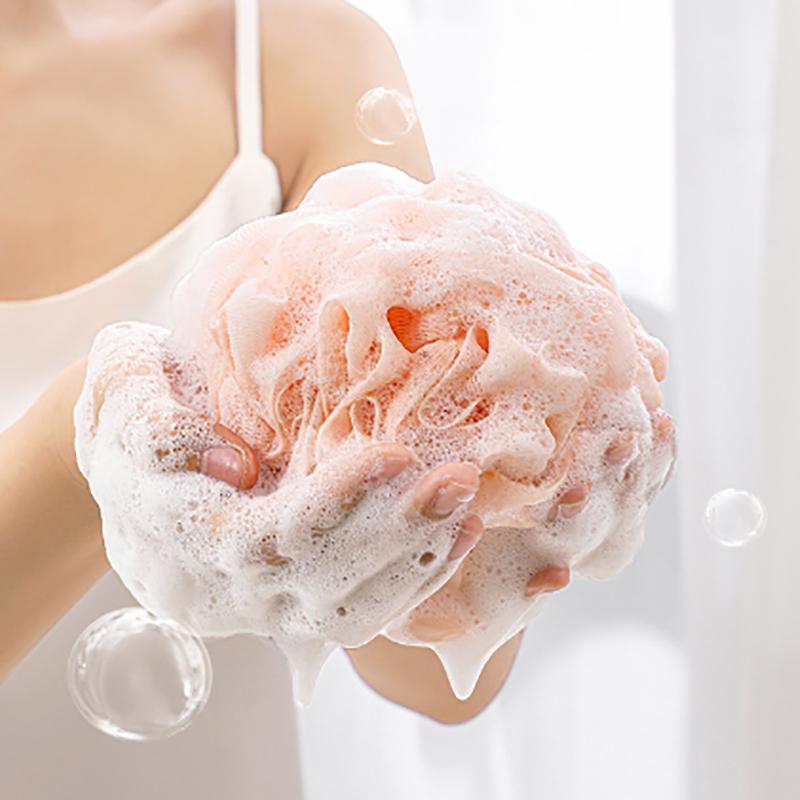 Bath Shower Loofah Sponge Pouf Body Wash Scrubber Creative Refill Shower Ball Exfoliating Home Bathroom