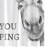 Funny Donkey Shower Curtain Waterproof Bathroom Curtain Are You Pooping Donkey Curtain Shower Drape Liner with Hooks for Farmhouse Dorm Bathtub