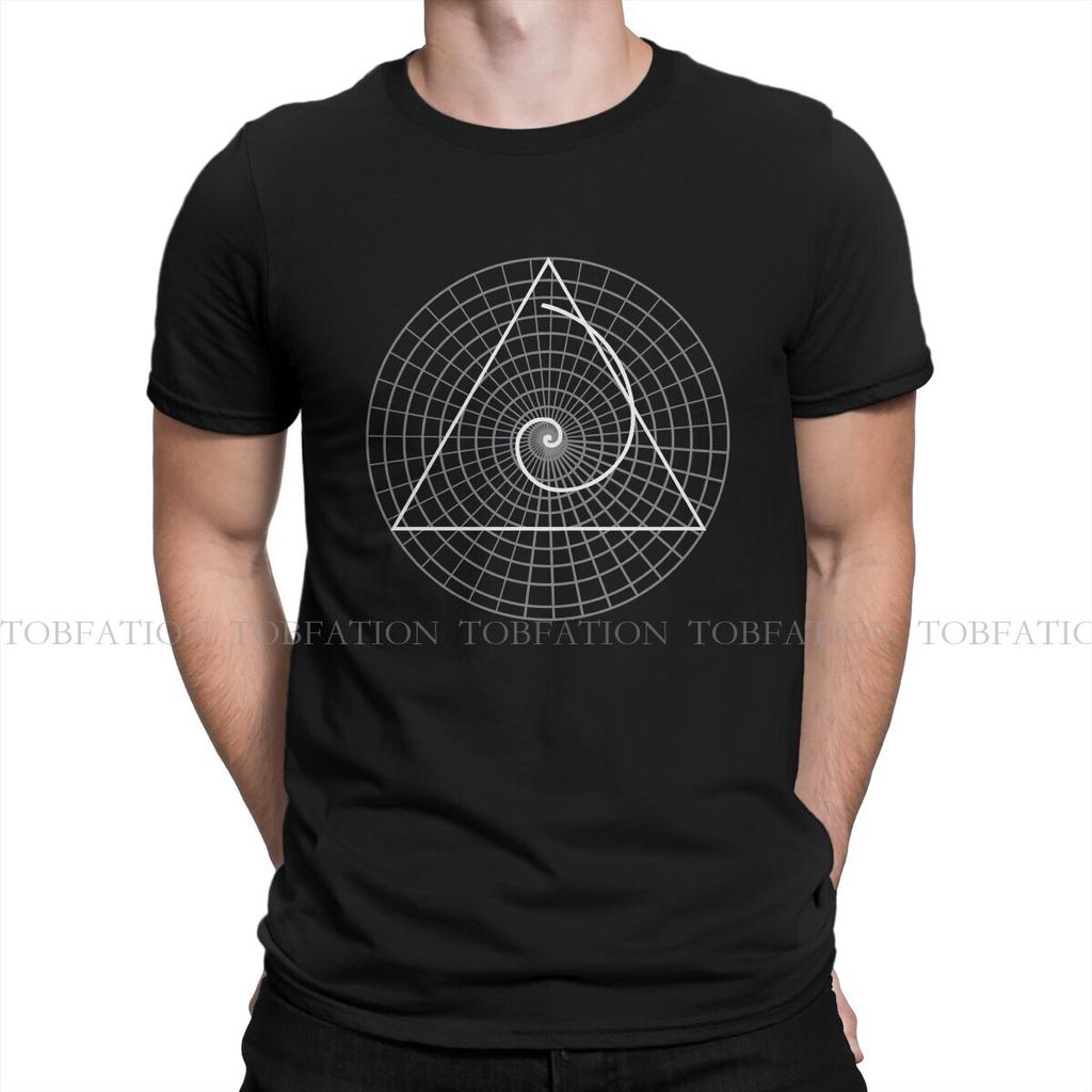 ZX Fibonacci Sequence Golden Ratio Circle Tshirt Homme Mens Clothing Blusas Cotton T Shirt For Men