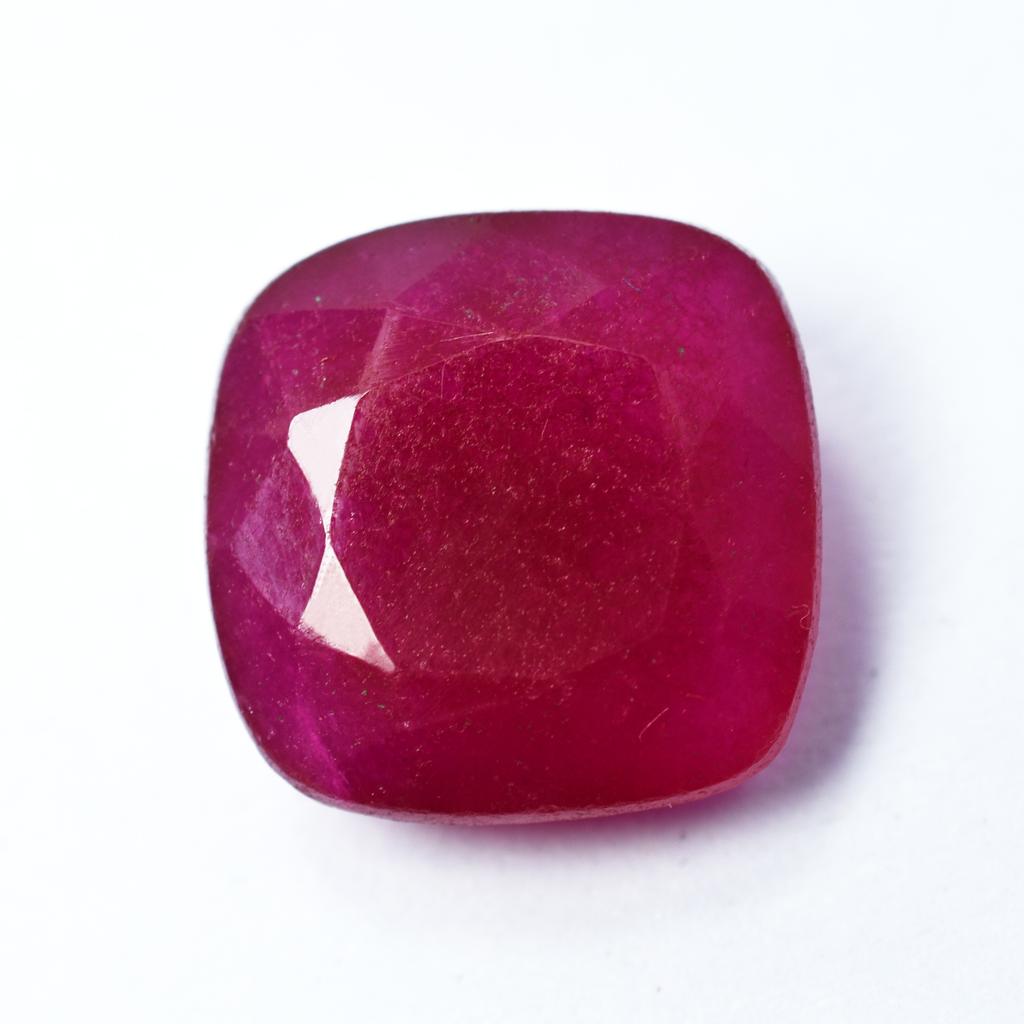 Natural Loose RUBY Gemstone RED Beautiful 9.30 Ct Square Cushion Cut CERTIFIED S-993