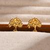 Stainless Steel Tree of Life Stud Earrings for Women Mini Gold Color Minimalist Earring Fashion Jewelry Gift 2026 Trend