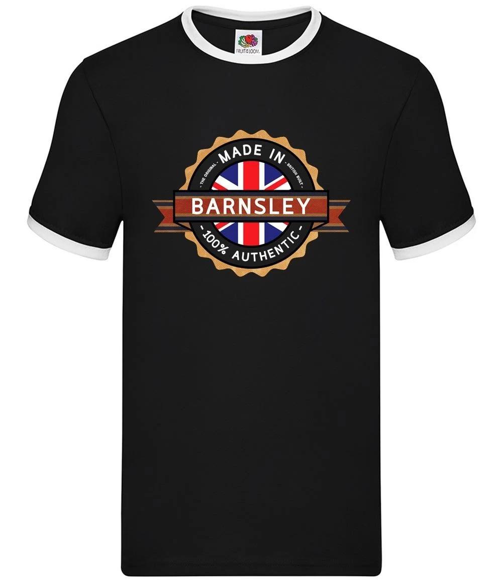 Made In Barnsley - Mens Ringer - Town City Village Born Love Live Homewtown S