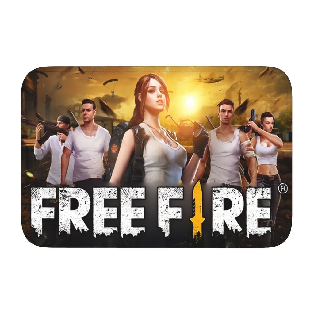 Custom Garena Free'd Fire'ed Game Doormat Mat Anti-Slip Bath Kitchen Garden Rug Carpet 40*60cm