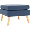 VidaXL Repose-pied Bleu Tissu