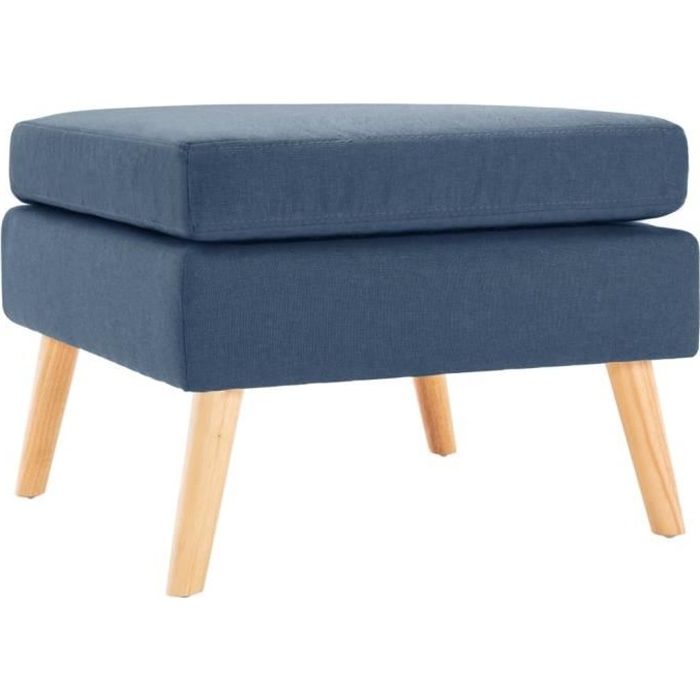 VidaXL Repose-pied Bleu Tissu
