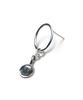 Bonbeau Smile Circle Silver Earrings 925 Silver Drop Smile Circle Silver Earrings