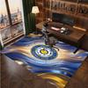 Leeds United Football Print Crystal Velvet Rug, Comfortable Water Absorbent Non Slip Indoor Floor Carpet
