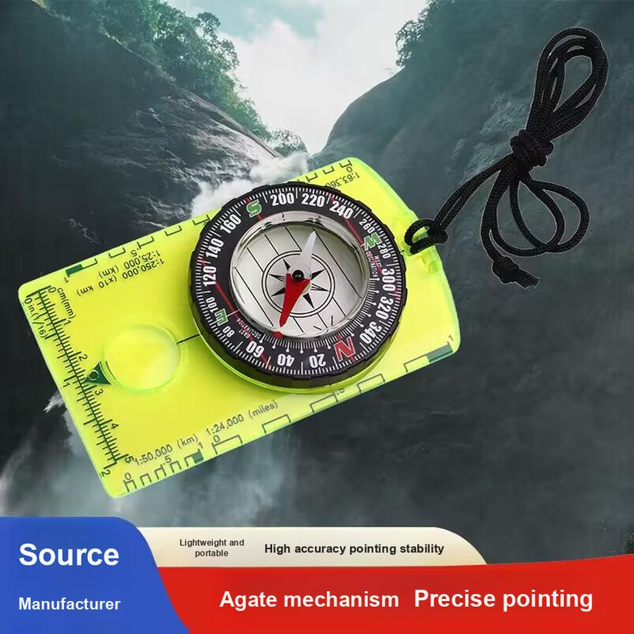 3 Pcs Outdoor Compass Scale Direction Finder Compass Surveying Ruler Outdoor Camping Map Ruler