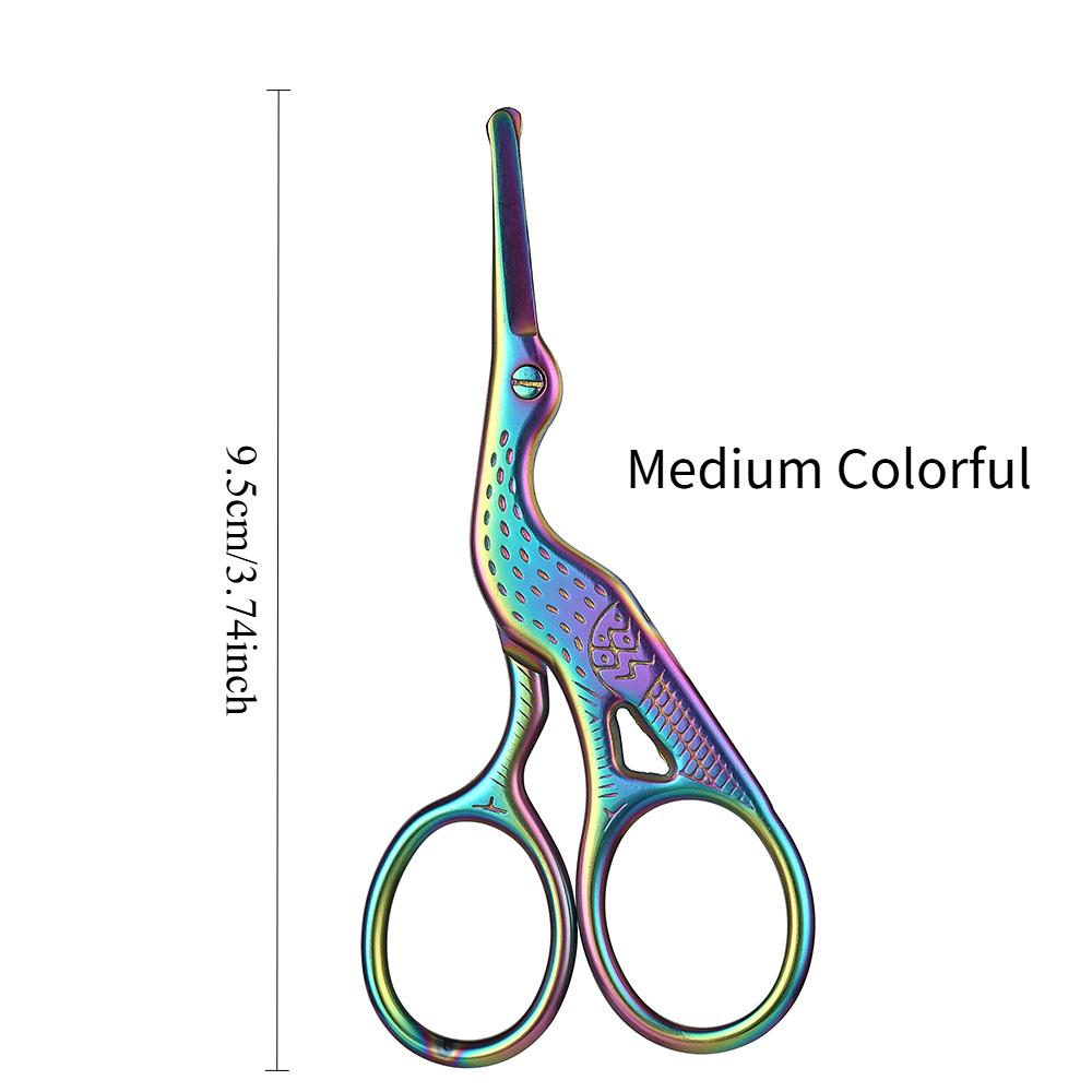 Ouriner Facial Hair Scissors Rounded Professional Stainless Steel Mustache Nose Hair Beard Eyebrows Eyelashes Trimming Clippers